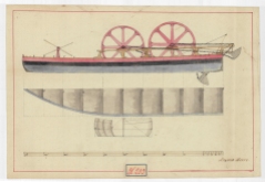 Bori Antal: Kotróhajó rajza, 1800 körül. MNL OL T 3 – No. 253.